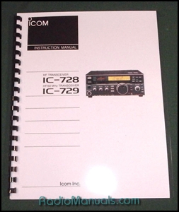 Icom IC-728, IC-729 Instruction manual